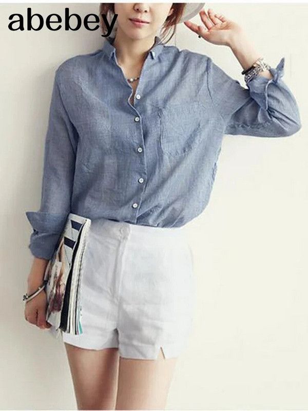 „Chemisier Femme“ moteriški viršutiniai drabužiai, mada 2023 m. Vasaros lininiai balti marškiniai Moteriška palaidinė ilgomis rankovėmis Korėjos moterų drabužiai Roupas Femininas