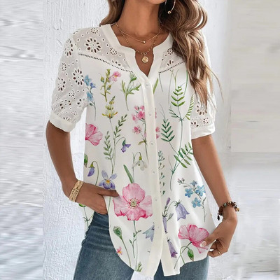 Moda Eleganta Camasa Lejera Femeie Moda Casual Femeie Camasa Vara Maneca Scurta Bluza Weekend