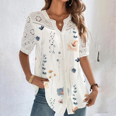 Moda Eleganta Camasa Lejera Femeie Moda Casual Femeie Camasa Vara Maneca Scurta Bluza Weekend