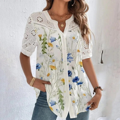 Moda Eleganta Camasa Lejera Femeie Moda Casual Femeie Camasa Vara Maneca Scurta Bluza Weekend