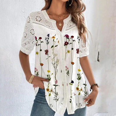 Moda Eleganta Camasa Lejera Femeie Moda Casual Femeie Camasa Vara Maneca Scurta Bluza Weekend