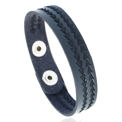 ZORCVENS Brățări din piele de culoare neagră maro de modă pentru bărbați Brățări punk de cuplu vintage pentru bărbați cadou bijuterii