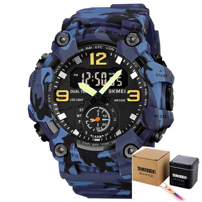 SKMEI 2023, ceasuri sportive noi pentru bărbați, impermeabile, ocazional, ceas cu cuarț pentru bărbați, ceasuri de mână electronice militare de lux cu LED-uri de marcă de top