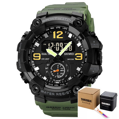 SKMEI 2023, ceasuri sportive noi pentru bărbați, impermeabile, ocazional, ceas cu cuarț pentru bărbați, ceasuri de mână electronice militare de lux cu LED-uri de marcă de top