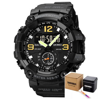 SKMEI 2023, ceasuri sportive noi pentru bărbați, impermeabile, ocazional, ceas cu cuarț pentru bărbați, ceasuri de mână electronice militare de lux cu LED-uri de marcă de top