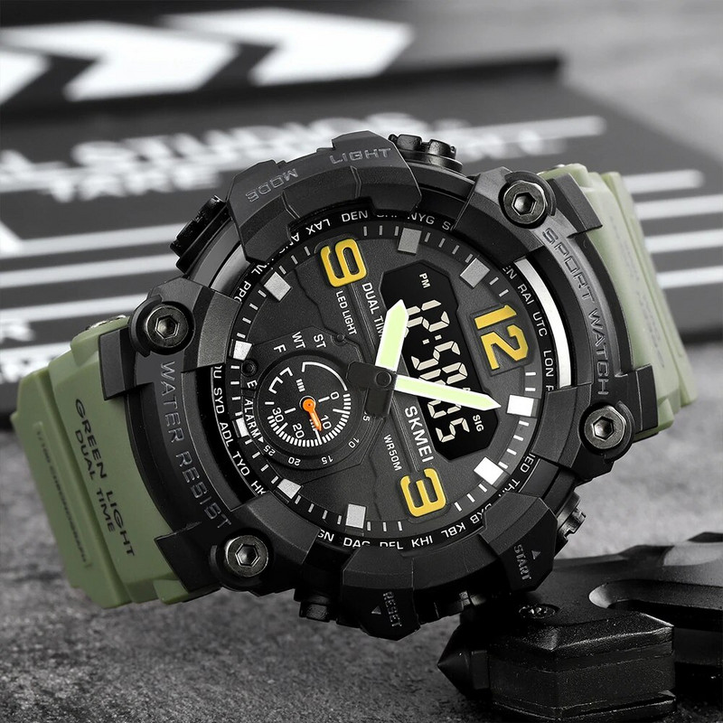 SKMEI 2023, ceasuri sportive noi pentru bărbați, impermeabile, ocazional, ceas cu cuarț pentru bărbați, ceasuri de mână electronice militare de lux cu LED-uri de marcă de top