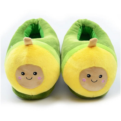 Papuci de desene animate cu avocado papuci drăguți all-inclusive semicalzi de toamnă și iarnă