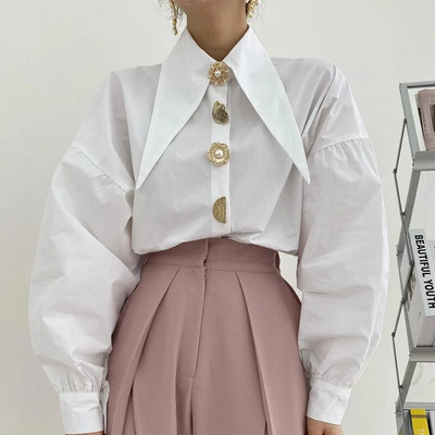 2023 Moda de primăvară Office Lady Bluză Confort Cămașă de damă Guler răsturnat Cămașă cu mâneci lungi Îmbrăcăminte Bluse 15630