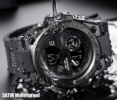 SANDA G Style Мъжки цифров часовник Военни спортни часовници Двоен дисплей Водоустойчив електронен ръчен часовник Relogio Masculino