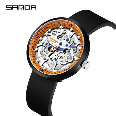 3215 vyriškas elektroninis kvarcinis laikrodis, silikoninė apyrankė, vėsi, tuščiavidurė nuimama 50 metrų vandeniui atspari madingi vyriški kvarciniai laikrodžiai