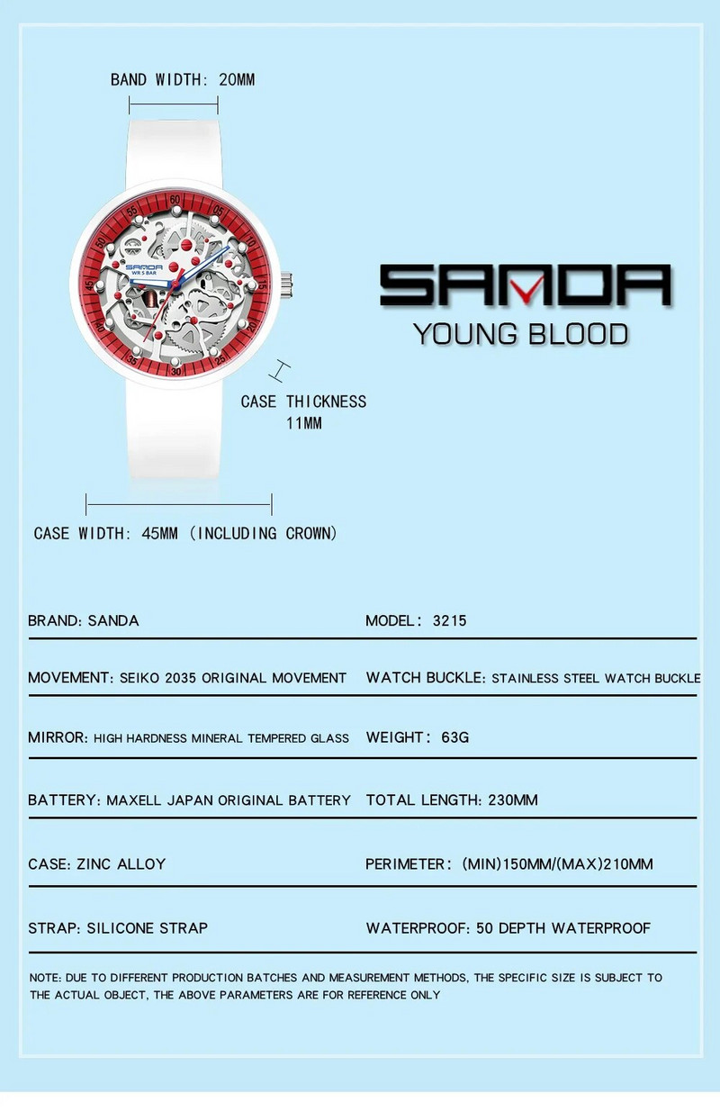 3215 vyriškas elektroninis kvarcinis laikrodis, silikoninė apyrankė, vėsi, tuščiavidurė nuimama 50 metrų vandeniui atspari madingi vyriški kvarciniai laikrodžiai