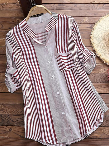 Plus Size 5XL Casual Loose Βαμβακερά λινό Γυναικεία πουκάμισα Άνοιξη Καλοκαίρι κοντό μανίκι oversize μπλούζα με κουμπιά γυναικεία μπλούζα τουνίκ