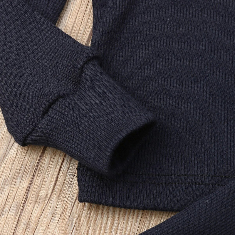 2 vnt. medvilniniai laisvalaikio mažyliai, kūdikiai, mergaitės, berniukai, miegui skirtų kostiumų rinkiniai, sportiniai kostiumai ilgomis rankovėmis, vienspalviai megztiniai viršutiniai ir kelnaičių komplektai pižamų rinkinys