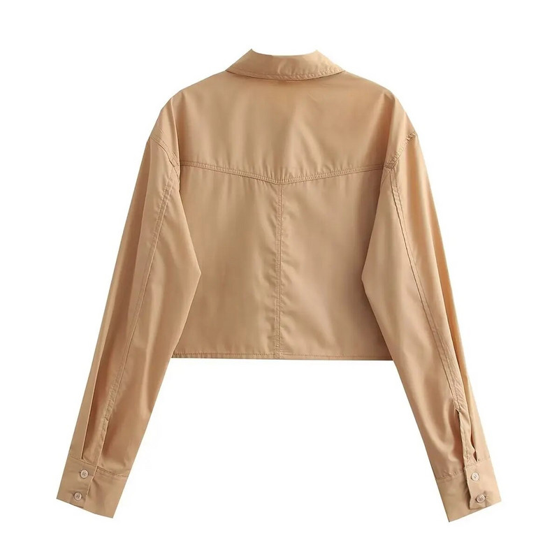 TRAF apkarpyti balti marškiniai Moteriški kišeniniai marškinėliai Moteriški dideli marškiniai ir palaidinės moterims ilgomis rankovėmis apkarpyti moteriški