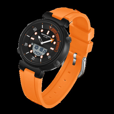 SANDA Ceas de cuarț pentru bărbați, la modă nouă, cu afișaj electronic, cu LED-uri luminoase, la tendință, ceasuri pentru bărbați, 50 m, rezistent la apă, ceas pentru bărbați 3122