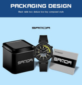 SANDA új ébresztőóra Nightlight Fashion Trend Sokoldalú elektronikus óra Többfunkciós férfi Relogio Masculino 3122