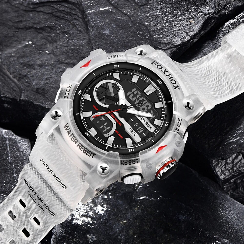 LIGE Ceas digital pentru bărbați de top brand Ceas de mână sport rezistent la apă pentru bărbați Ceasuri electronice militare Cadouri pentru bărbați de înaltă calitate