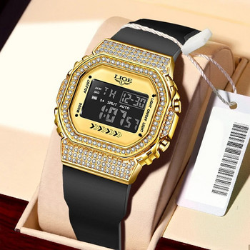 Ανδρικά ρολόγια LIGE Electronic Time Display Ανδρικά ρολόγια κορυφαίας επωνυμίας Luxury Fashion Φωτεινό ρολόι χειρός χαλαζία Αδιάβροχο ανδρικό ρολόι σιλικόνης
