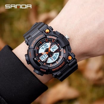 Ανδρικά αθλητικά ρολόγια SANDA Fashion S Shock Αδιάβροχα στρατιωτικά ρολόγια Ανδρικά LED ηλεκτρονικά ρολόγια χειρός Relogio Masculino 2022