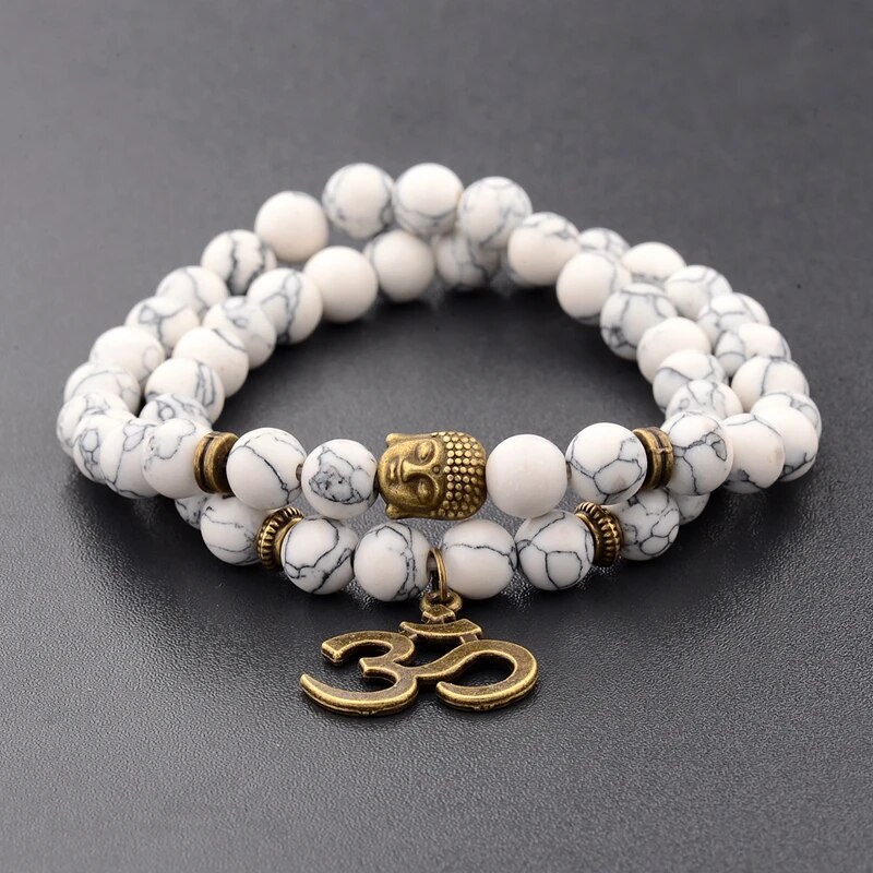 Charm Retro Buddha Bead Käevõru Meeste Must Looduslikust Kivist Chakra Käevõrud Erkek Bileklik Käevõru Homme AB226