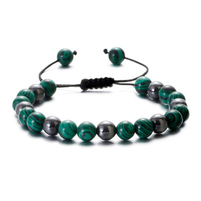 Brățară cu 7 chakre Bărbați Femei Pietra hematită naturală Bijuterii vindecătoare Mandala Yoga Brățară meditație Cadou