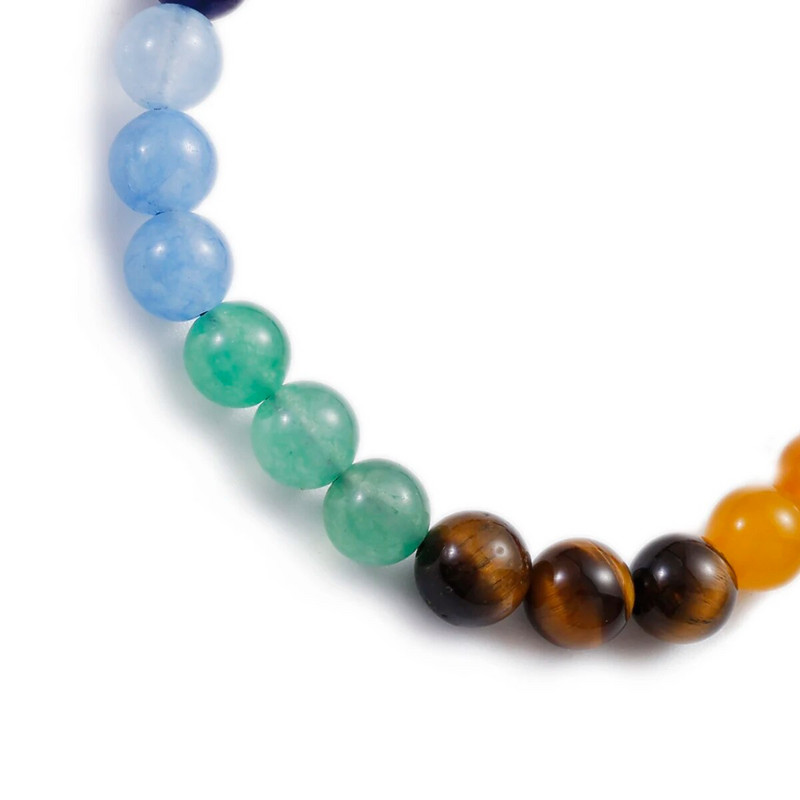 Brățară cu 7 chakre Bărbați Femei Pietra hematită naturală Bijuterii vindecătoare Mandala Yoga Brățară meditație Cadou