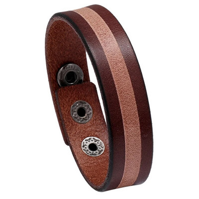 LETAPI New Fashion Punk Vintage Bratara larga din piele naturala pentru barbati maro negru bijuterii late din piele pulsera hombre