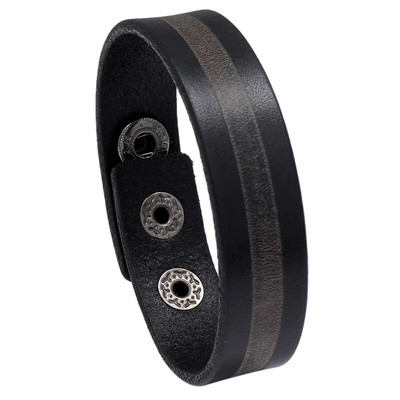 LETAPI New Fashion Punk Vintage Bratara larga din piele naturala pentru barbati maro negru bijuterii late din piele pulsera hombre