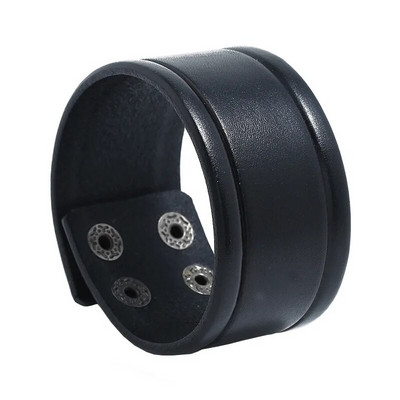 LETAPI New Fashion Punk Vintage Bratara larga din piele naturala pentru barbati maro negru bijuterii late din piele pulsera hombre