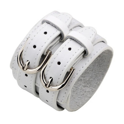 LETAPI New Fashion Punk Vintage Bratara larga din piele naturala pentru barbati maro negru bijuterii late din piele pulsera hombre