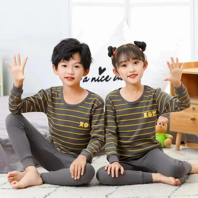 Set de pijamale pentru bebeluși, pijamale pentru copii, cu mânecă lungă, băiat, fată, desene animate, panda, top și pantaloni din bumbac, haine pentru copii