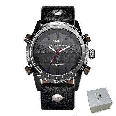 AMST Ceasuri Bărbați Ceas Quartz Analogic Digital Dual Display Curea din Nylon Ceas Sport Electronic de mână Relogio Masculino Ceas Bărbat