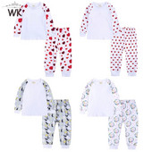 1–13 metų vaikams berniukams mergaitėms ilgomis rankovėmis Velykų dienos pižamų rinkiniai Patogūs, mielos širdelės, triušio formos spausdinti miegmaišiai, mieli naktiniai marškiniai