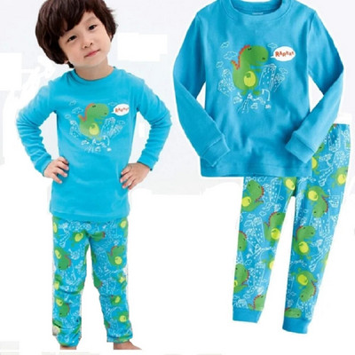 Greitosios pagalbos vaikiškos pižamos rinkinys, medvilninis, vaikiškas miegui skirtas drabužis, kostiumas, ilgas marškinėliai, kelnės berniuko Pj. pižamos kūdikiams 1–7 m.