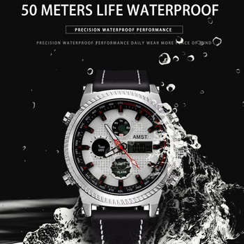 Нови мъжки часовници AMST Луксозна топ марка Спортни електронни кварцови часовници Ежедневни военни водоустойчиви ръчни часовници Relogio Masculino