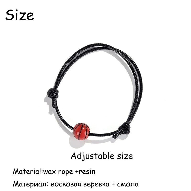 Sportinio stiliaus reguliuojamas įkvepiantis krepšinio futbolas regbis tinklinis, pintos virvės, kamuoliukų žavesio apyrankės vyrams, dovanos