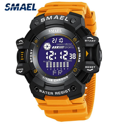 Марка SMAEL Мъжки спортен цифров часовник LED Военен Водоустойчив електронен часовник Мъжки ръчни часовници Модна силиконова каишка Мъжки часовник