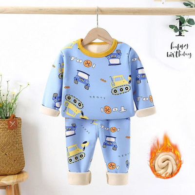 1-6YKids berniukų mieguokliai kūdikių mergaičių žieminiai medvilnės rinkiniai Vaikų namų aprangos pižamos berniukams pižamos vaikiški mieginiai drabužiai kūdikiams