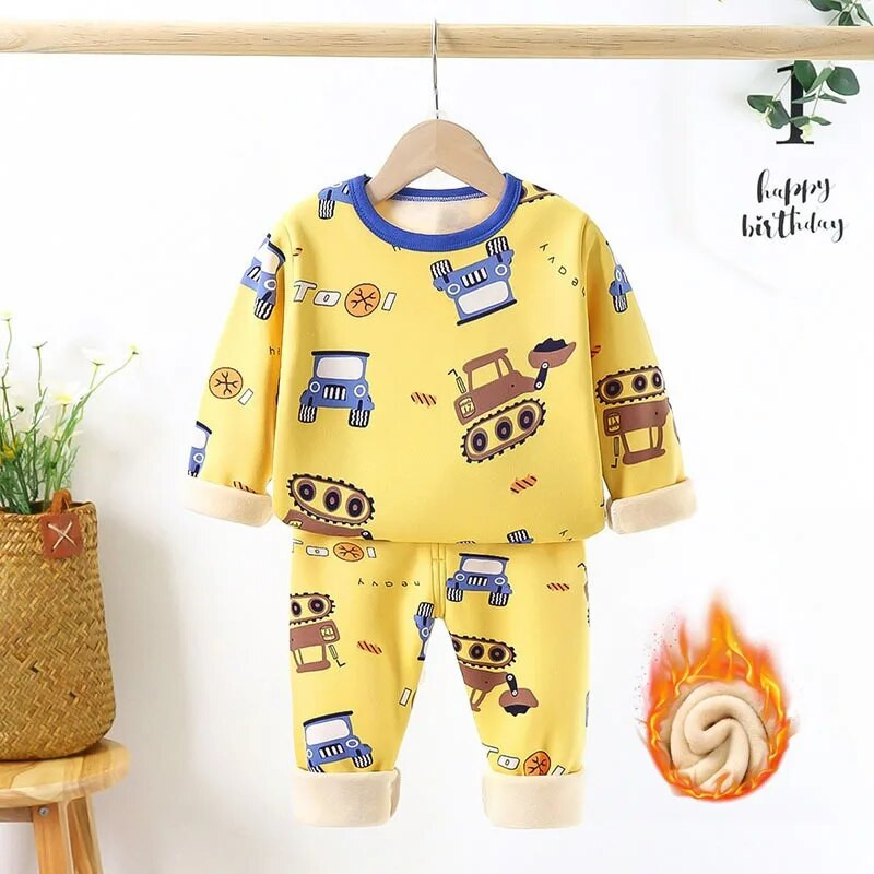 1-6YKids berniukų mieguokliai kūdikių mergaičių žieminiai medvilnės rinkiniai Vaikų namų aprangos pižamos berniukams pižamos vaikiški mieginiai drabužiai kūdikiams