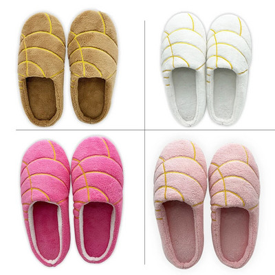 Дамски чехли Conchas Мексикански тиган за хляб Dulce Huaraches Пързалки Indoor Floor Home Shoes Bedroom Warm Soft Mute Плюшени чехли