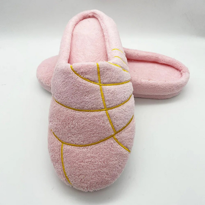 Ženske Conchas papuče Meksička posuda za kruh Dulce Huaraches tobogani Unutarnja podna Kućna obuća Spavaća soba Topla mekana tiha plišana papuča