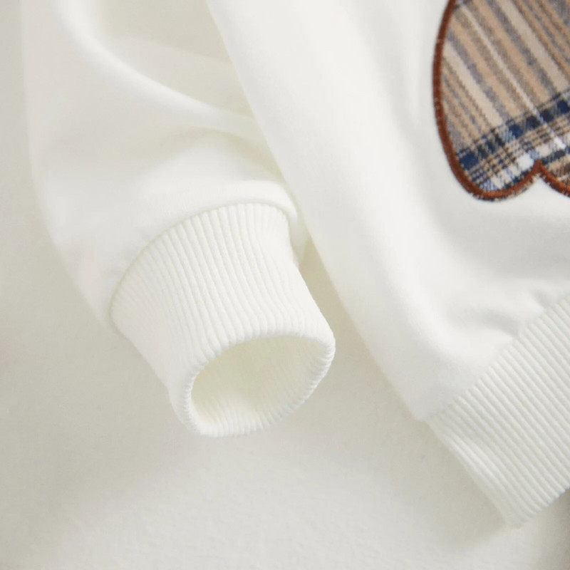 VISgogo Kūdikių mergaitės drabužiai berniukui Pavasario rudens apranga ilgomis rankovėmis languota meška megztiniai viršūnės ir kelnės 2 vnt. laisvalaikio sportiniai kostiumai