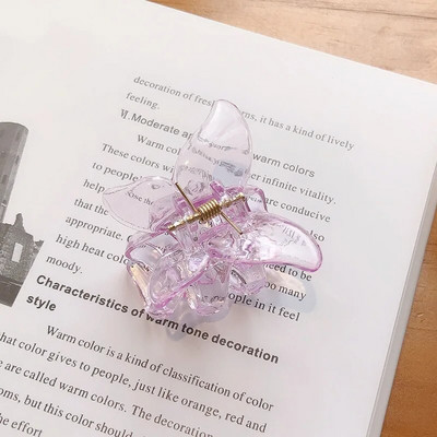 Mini pillangó haj karmos rák klipek koreai stílusú női lány fejfedők divat átlátszó pillangó haj karom haj kiegészítők