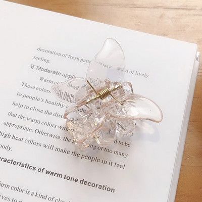 Mini pillangó haj karmos rák klipek koreai stílusú női lány fejfedők divat átlátszó pillangó haj karom haj kiegészítők