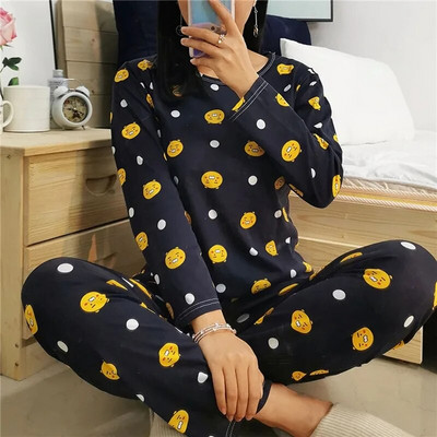 Set de pijamale de toamnă, 2 piese, pentru femei, subțiri, sexy, costum de acasă minunat, 2023, cu decolteu în V, pentru fete, pijamale cu mânecă lungă