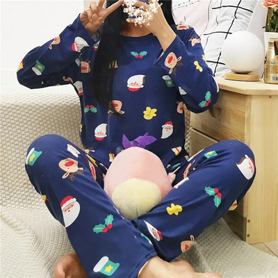 Set de pijamale de toamnă, 2 piese, pentru femei, subțiri, sexy, costum de acasă minunat, 2023, cu decolteu în V, pentru fete, pijamale cu mânecă lungă