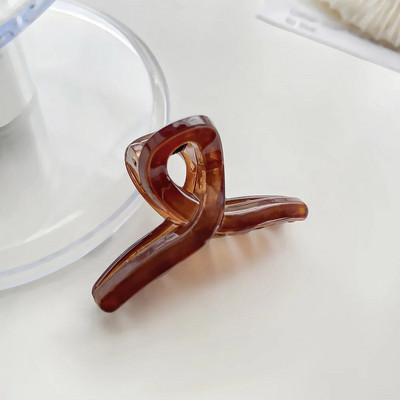 Κομψό μικρό 5 εκατοστά ζελέ σταυρός καρχαρίας κλιπ μαλλιών Πλαστικά διαφανή γεωμετρικά μαλλιά νύχια καβούρι για γυναίκες Καλοκαιρινό κοριτσίστικο αλογοουρά