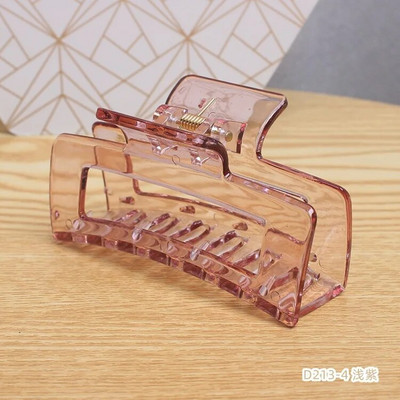 Coreeană, simplă, culoare, transparentă, clemă pentru spate, lingură, clemă de păr, spălare pătrată, accesorii de păr pentru femei