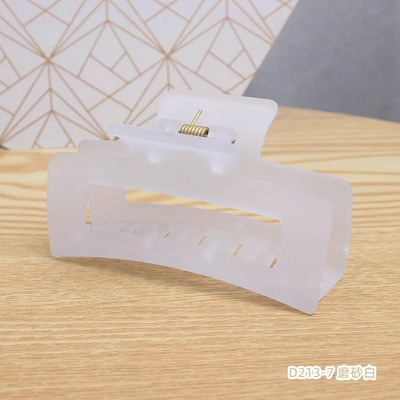 Coreeană, simplă, culoare, transparentă, clemă pentru spate, lingură, clemă de păr, spălare pătrată, accesorii de păr pentru femei