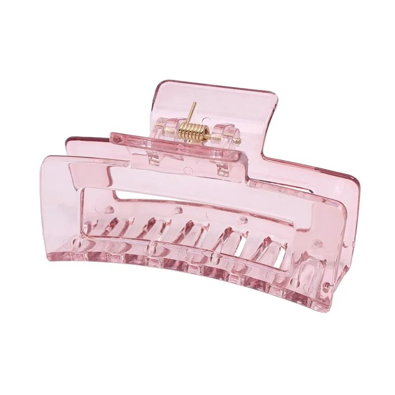 Coreeană, simplă, culoare, transparentă, clemă pentru spate, lingură, clemă de păr, spălare pătrată, accesorii de păr pentru femei
